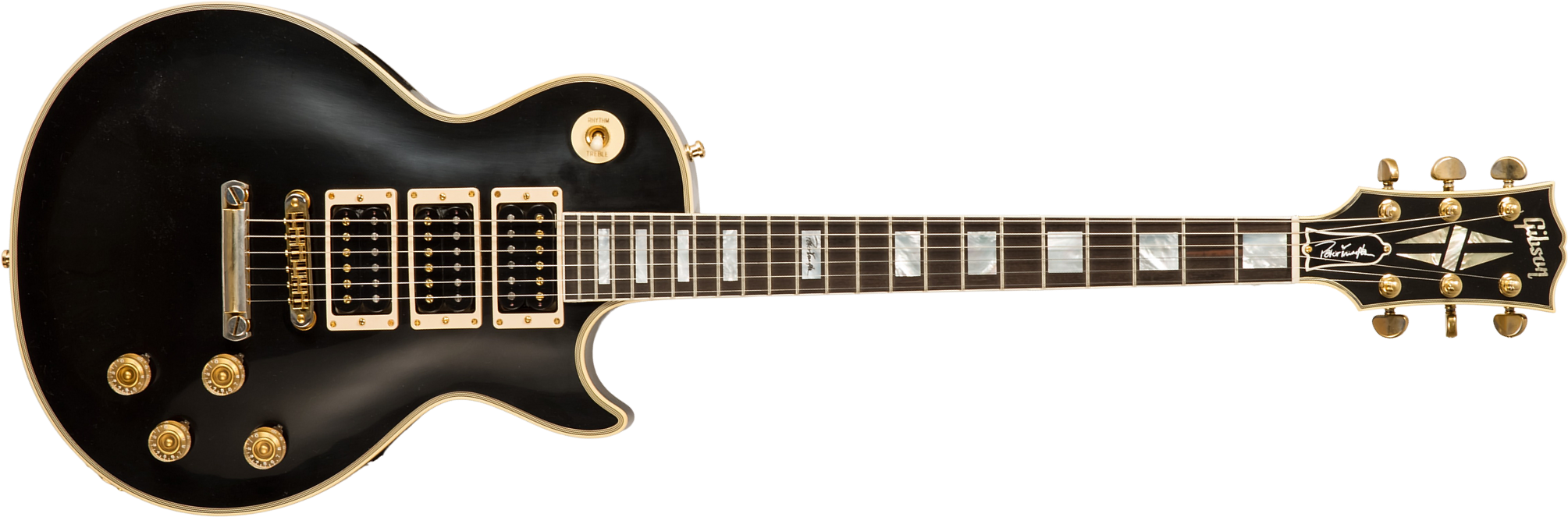 Gibson Custom Shop Peter Frampton Les Paul Custom Phenix Signature 3h Ht Eb - Vos Ebony - Guitarra eléctrica de corte único. - Main picture