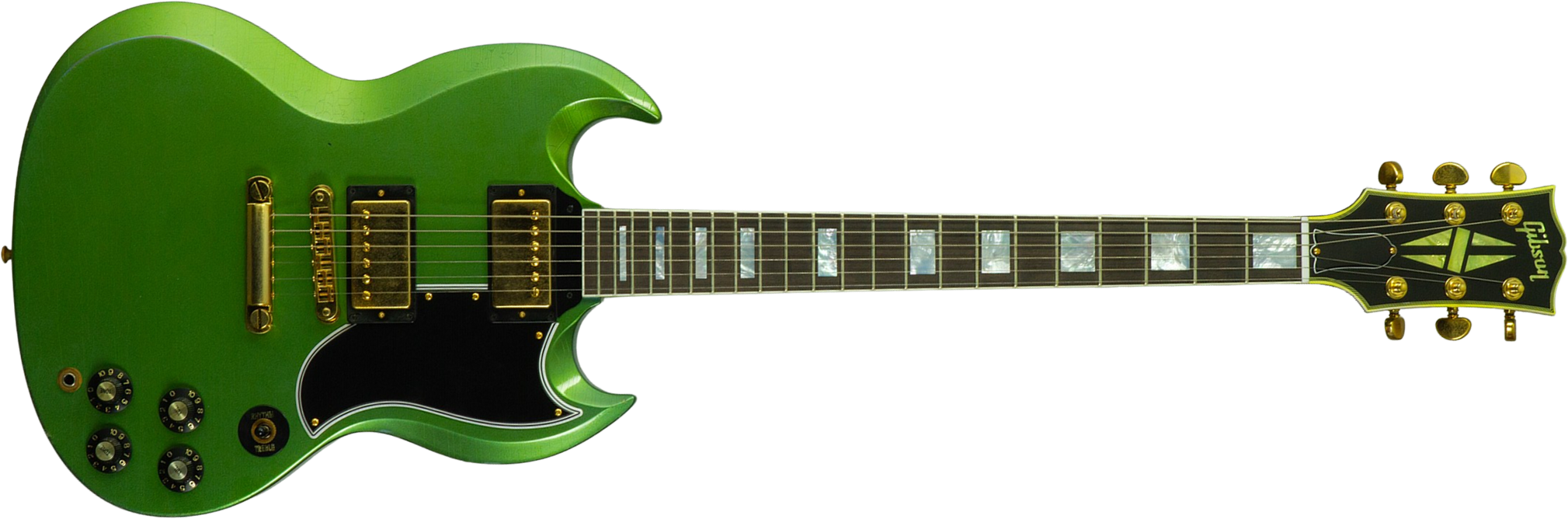 Gibson Custom Shop Sg Custom Modern 2h Eb #cs500857 - Murphy Lab Light Aged Verdoro Green - Guitarra eléctrica de doble corte - Main picture