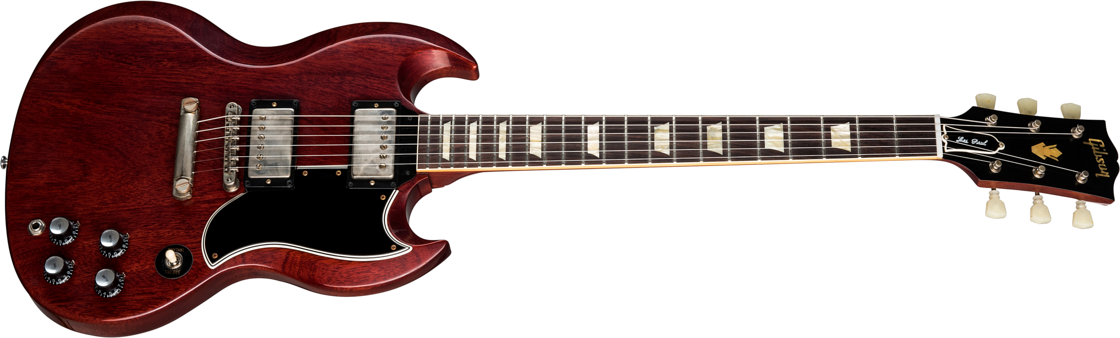 Gibson Custom Shop Sg Standard 1961 Reissue Stop Bar 2019 2h Ht Rw Rw - Vos Cherry Red - Guitarra eléctrica de doble corte - Main picture