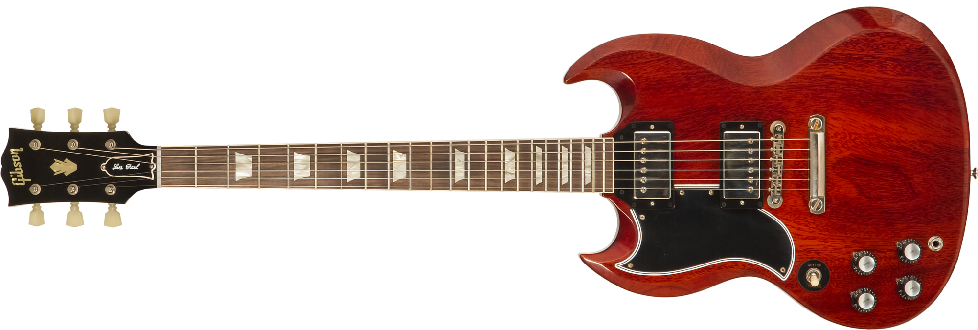 Gibson Custom Shop Sg Standard 1961 Stop Bar Reissue Lh Gaucher 2019 2h Ht Rw #400261 - Vos Cherry Red - Guitarra eléctrica de doble corte - Main pict
