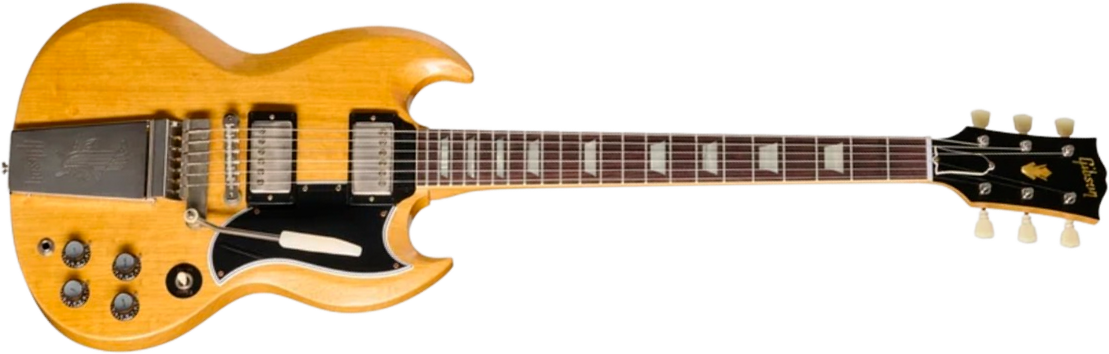Gibson Custom Shop Sg Standard Reissue 1964 Korina Le Ltd 2h Trem Eb - Vos Antique Natural - Guitarra eléctrica de doble corte - Main picture