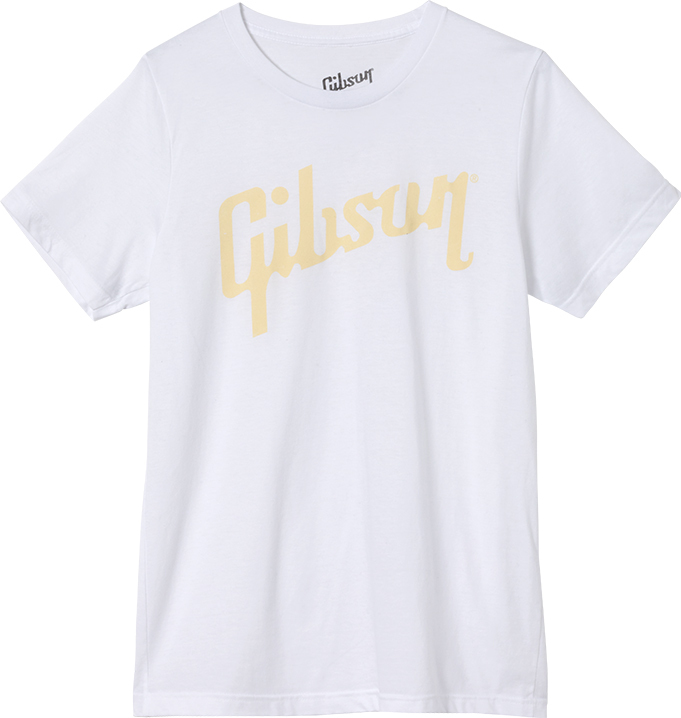 Gibson Distressed Logo  Tee Medium White - Camiseta - Main picture