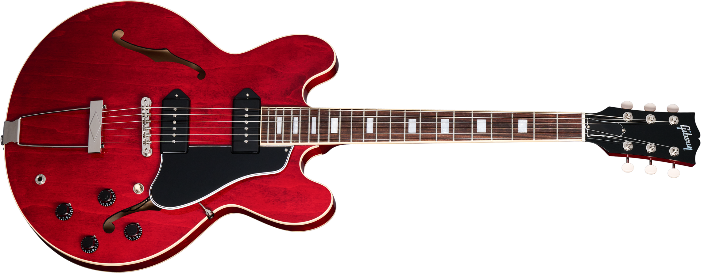 Gibson Es-330 2s P90 Ht Rw - Sixties Cherry - Guitarra eléctrica semi caja - Main picture