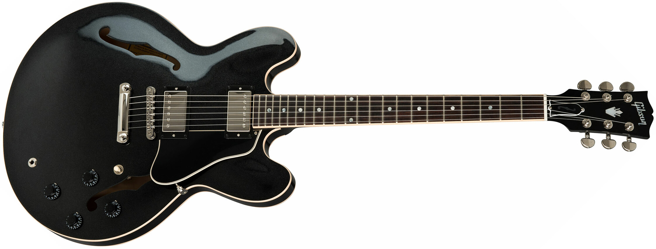 Gibson Es-335 Dot 2019 Hh Ht Rw - Graphite Metallic - Guitarra eléctrica semi caja - Main picture