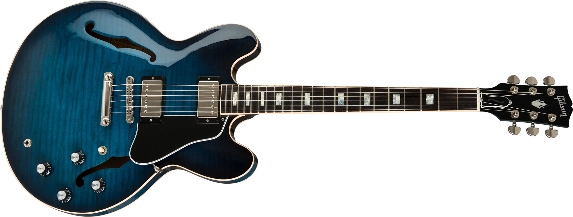 Gibson Es-335 Dot 2019 Hh Ht Rw - Blue Burst - Guitarra eléctrica semi caja - Main picture