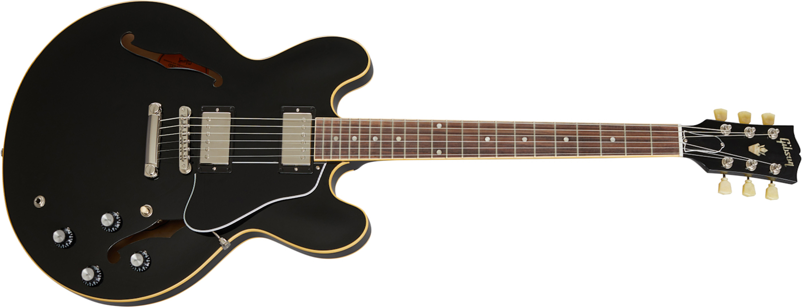 Gibson Es-335 Dot Original 2020 2h Ht Rw - Vintage Ebony - Guitarra eléctrica semi caja - Main picture