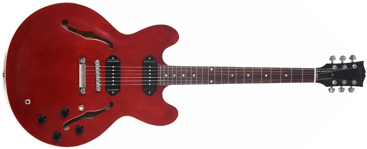 Gibson Es-335 Dot P-90 2019 Ht Rw - Wine Red - Guitarra eléctrica semi caja - Main picture