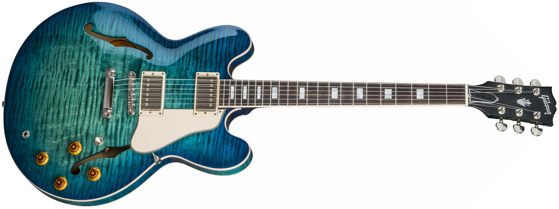 Gibson Es-335 Figured 2018 - Aquamarine - Guitarra eléctrica semi caja - Main picture