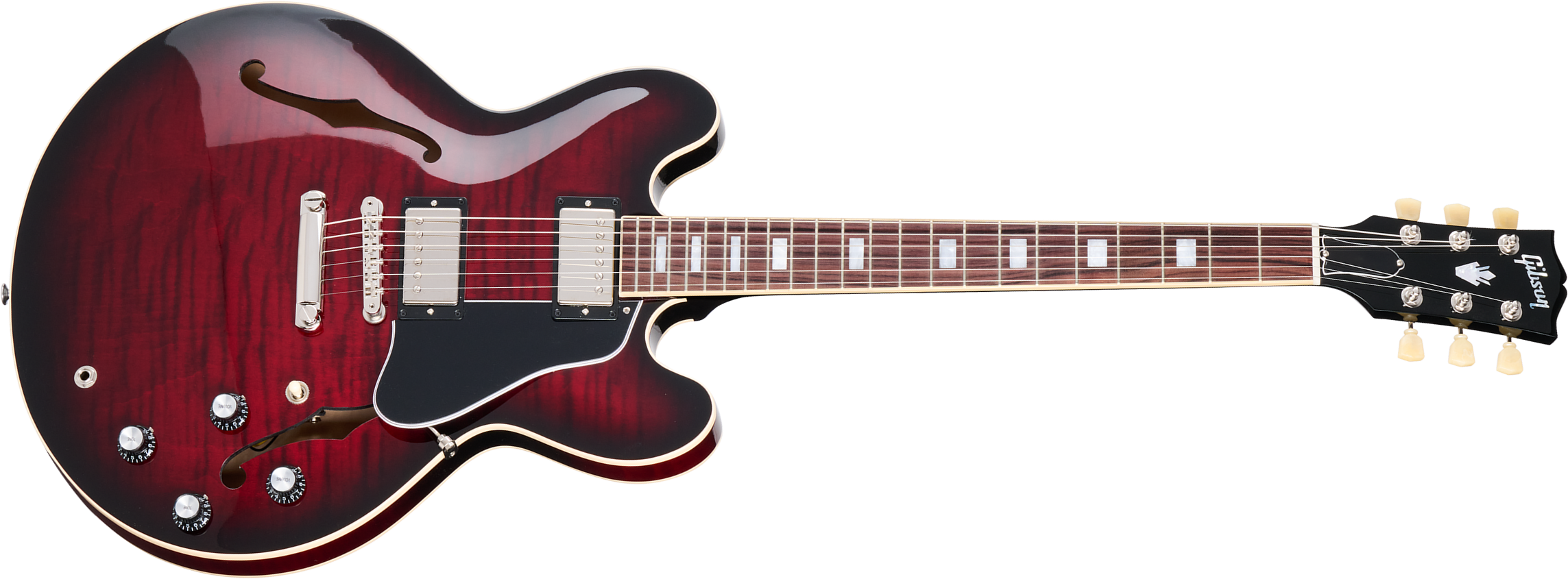 Gibson Es-335 Figured Original Custom Color 2h Ht Rw - Blood Moon Burst - Guitarra eléctrica semi caja - Main picture
