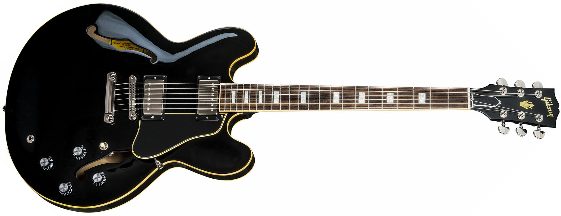 Gibson Es-335 Traditional 2018 - Vintage Ebony - Guitarra eléctrica semi caja - Main picture