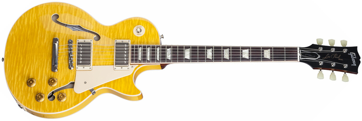 Gibson Es-les Paul 2016 - Trans Amber - Guitarra eléctrica semi caja - Main picture