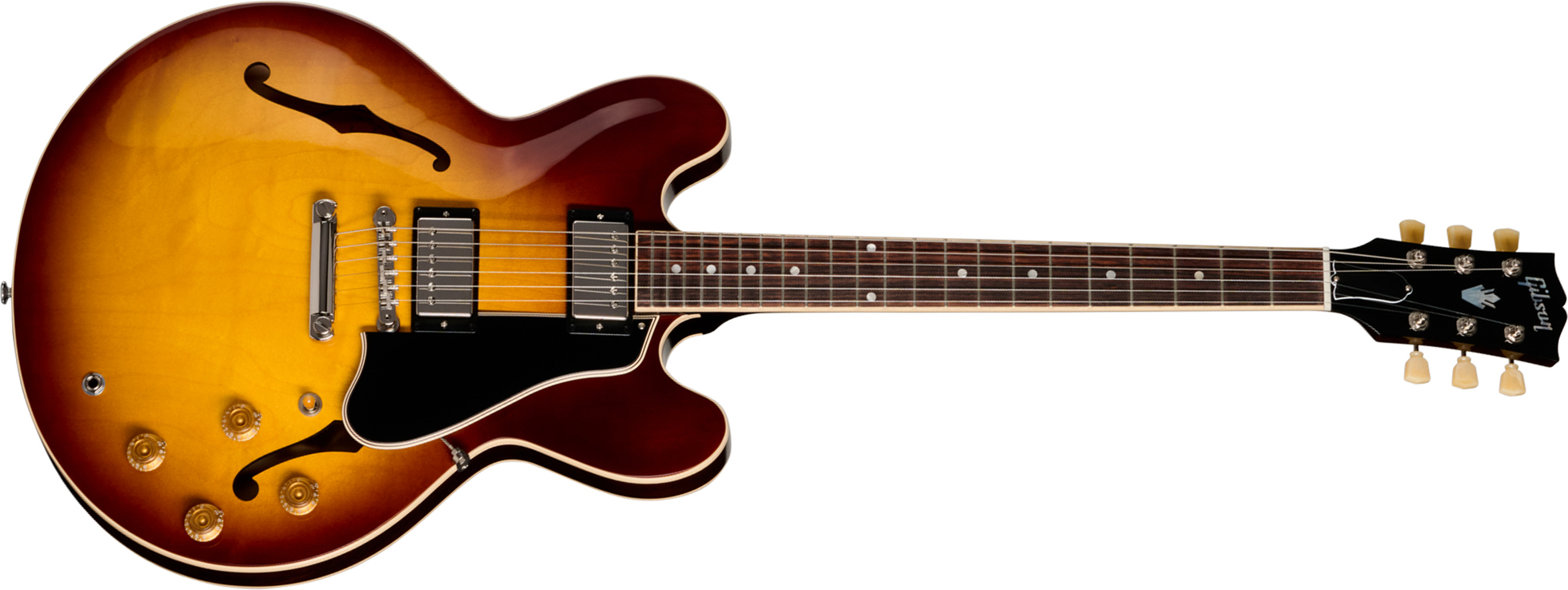 Gibson Es335 50s Usa 2h Ht Rw - Vintage Tobacco Burst - Guitarra eléctrica semi caja - Main picture