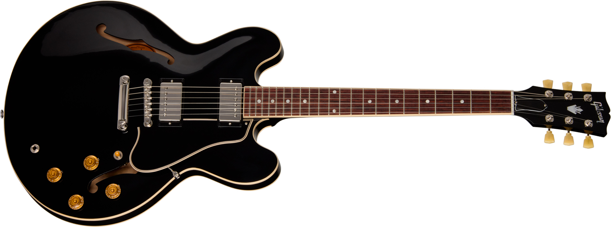 Gibson Es335 50s Usa 2h Ht Rw - Ebony - Guitarra eléctrica semi caja - Main picture