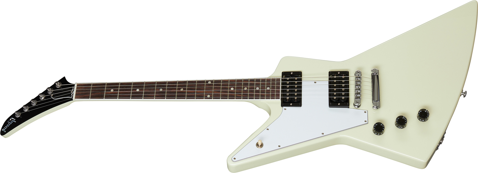 Gibson Explorer 70s Original Gaucher Hh Ht Rw - Classic White - Guitarra electrica para zurdos - Main picture