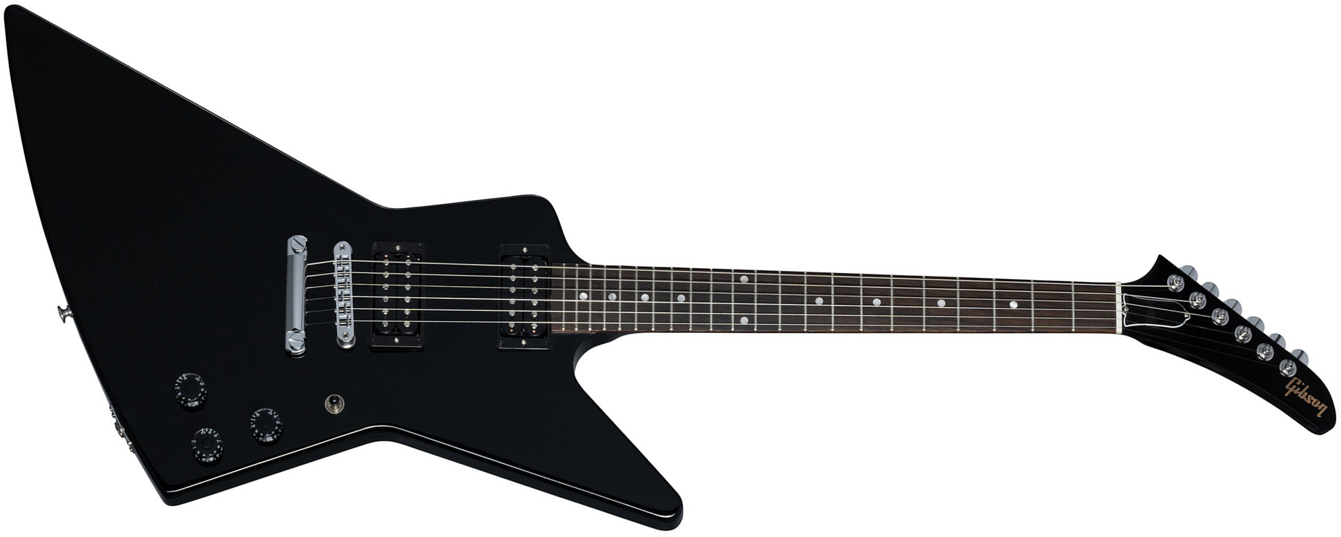 Gibson Explorer 80s 2h Ht Rw - Ebony - Guitarra electrica metalica - Main picture