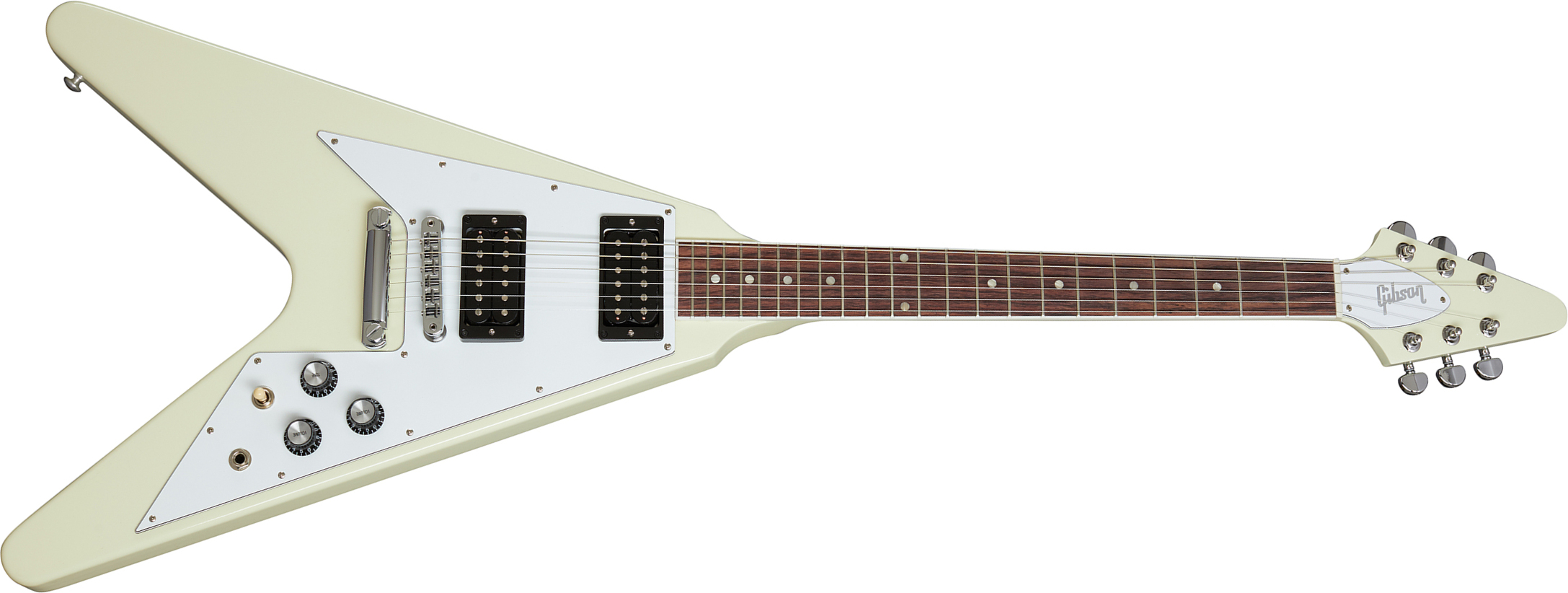 Gibson Flying V 70s Original 2h Ht Rw - Classic White - Guitarra electrica retro rock - Main picture
