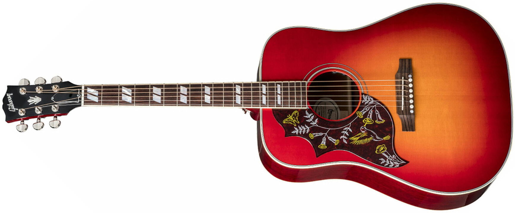 Gibson Hummingbird 2019 Lh Gaucher Dreadnought Epicea Acajou Rw - Vintage Cherry Sunburst - Guitarra electro acustica - Main picture