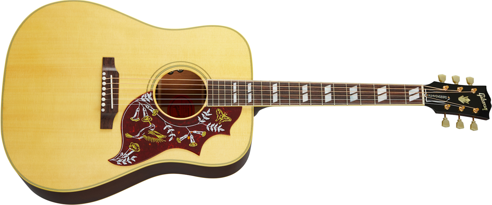 Gibson Hummingbird Original 2020 Dreadnought Epicea Acajou Rw - Antique Natural - Guitarra electro acustica - Main picture
