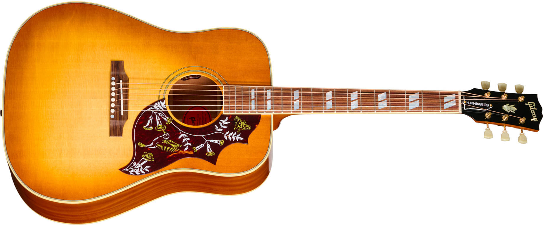 Gibson Hummingbird Original (baggs Hifi Dna) Dreadnought Epicea Acajou Rw - Heritage Cherry Sunburst - Guitarra folk - Main picture