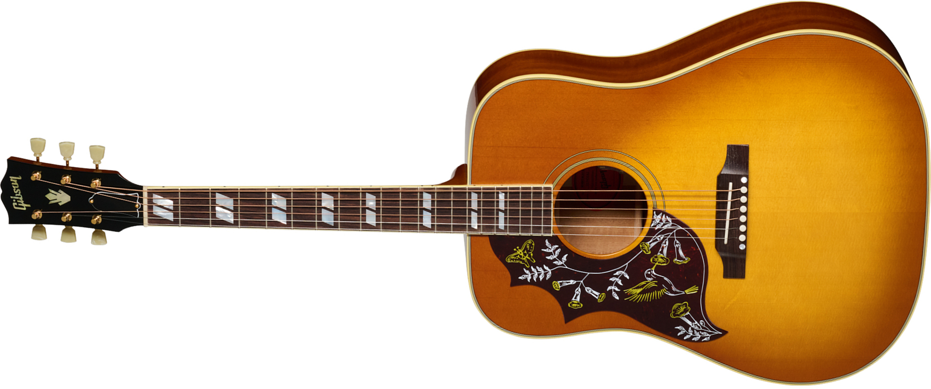 Gibson Hummingbird Original Lh (baggs Hifi Dna) Dreadnought Gaucher Epicea Acajou Rw - Heritage Cherry Sunburst - Guitarra folk para zurdos - Main pic