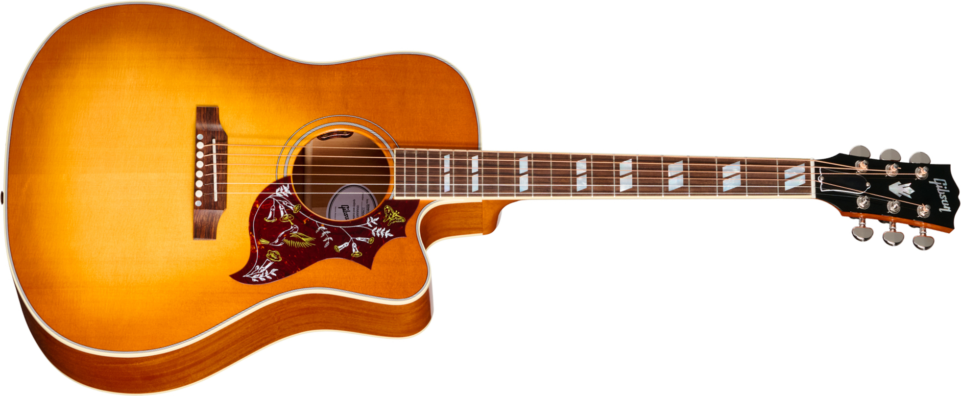 Gibson Hummingbird Standard Ec (baggs Hifi Dna) Dreadnought Cw Epicea Acajou Rw - Heritage Cherry Sunburst - Guitarra folk - Main picture