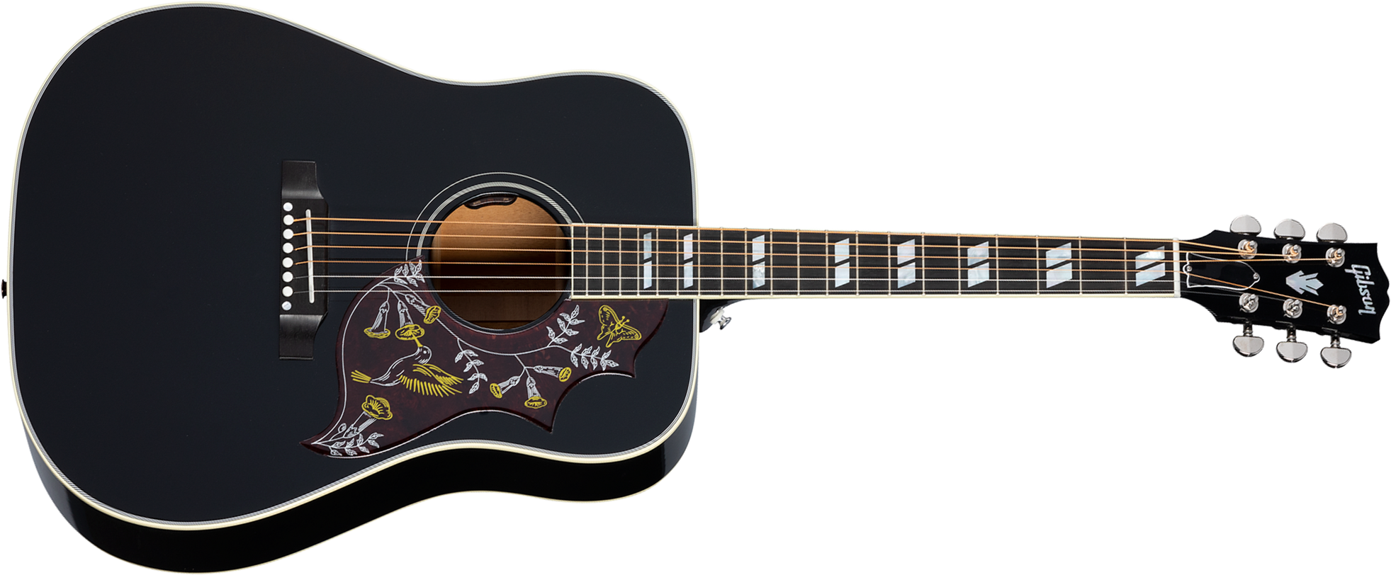 Gibson Hummingbird Standard Modern Dreadnought Epicea Acajou Rw - Ebony - Guitarra folk - Main picture