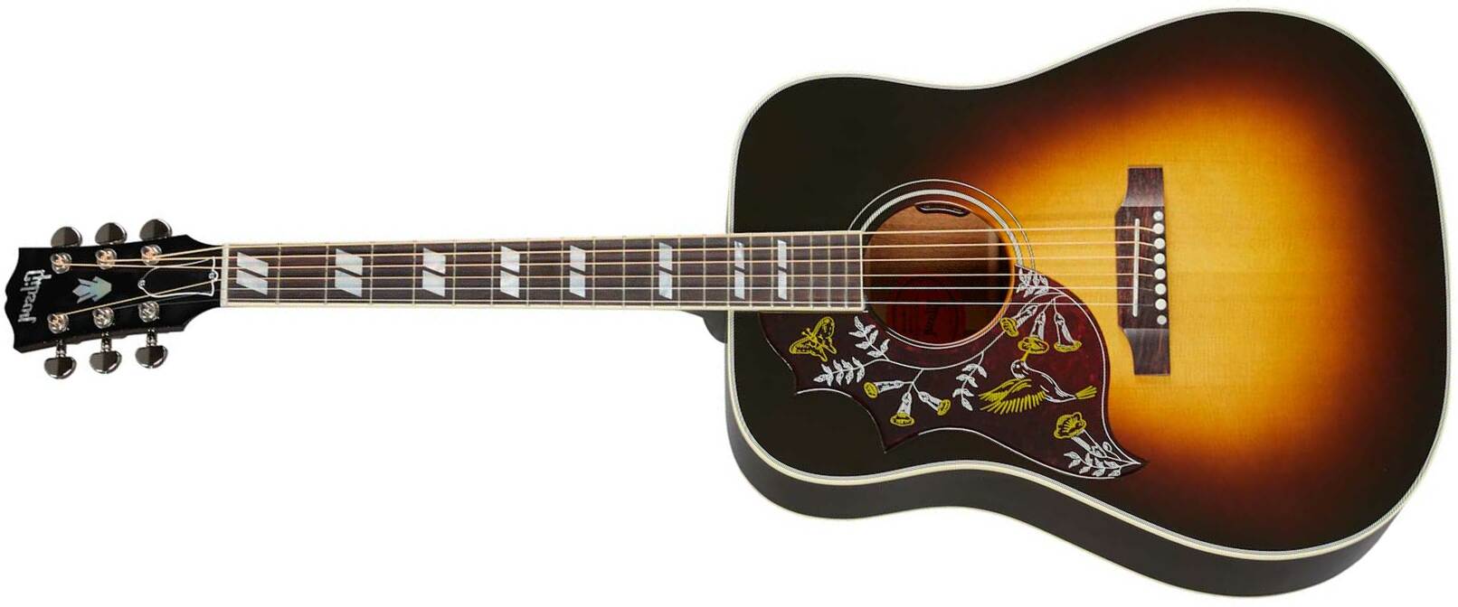 Gibson Hummingbird Standard Modern Lh Dreadnought Gaucher Epicea Acajou Rw - Vintage Sunburst - Guitarra folk para zurdos - Main picture