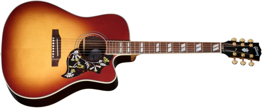 Gibson Hummingbird Standard Rosewood Ec Epicea Palissandre Rw - Rosewood Burst - Guitarra folk - Main picture
