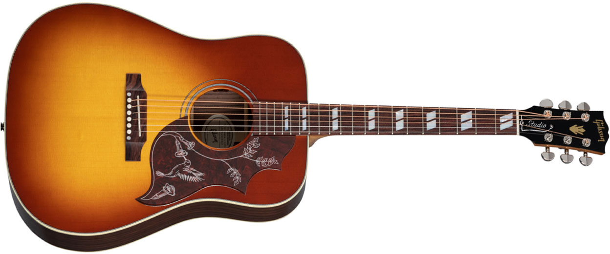 Gibson Hummingbird Studio Rosewood Modern 2023 Dreadnought Epicea Palissandre Rw - Rosewood Burst - Guitarra electro acustica - Main picture