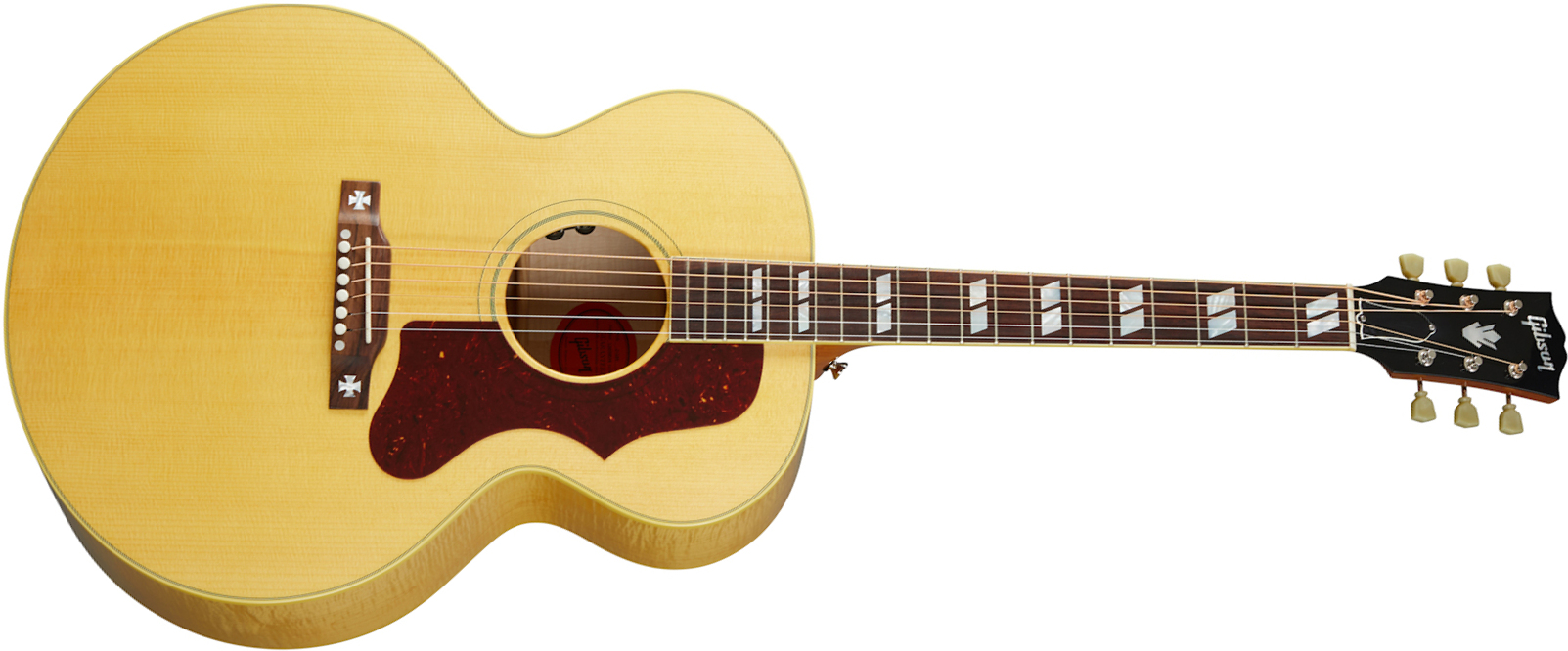 Gibson J-185 Original 2020 Jumbo Epicea Erable Rw - Antique Natural - Guitarra electro acustica - Main picture