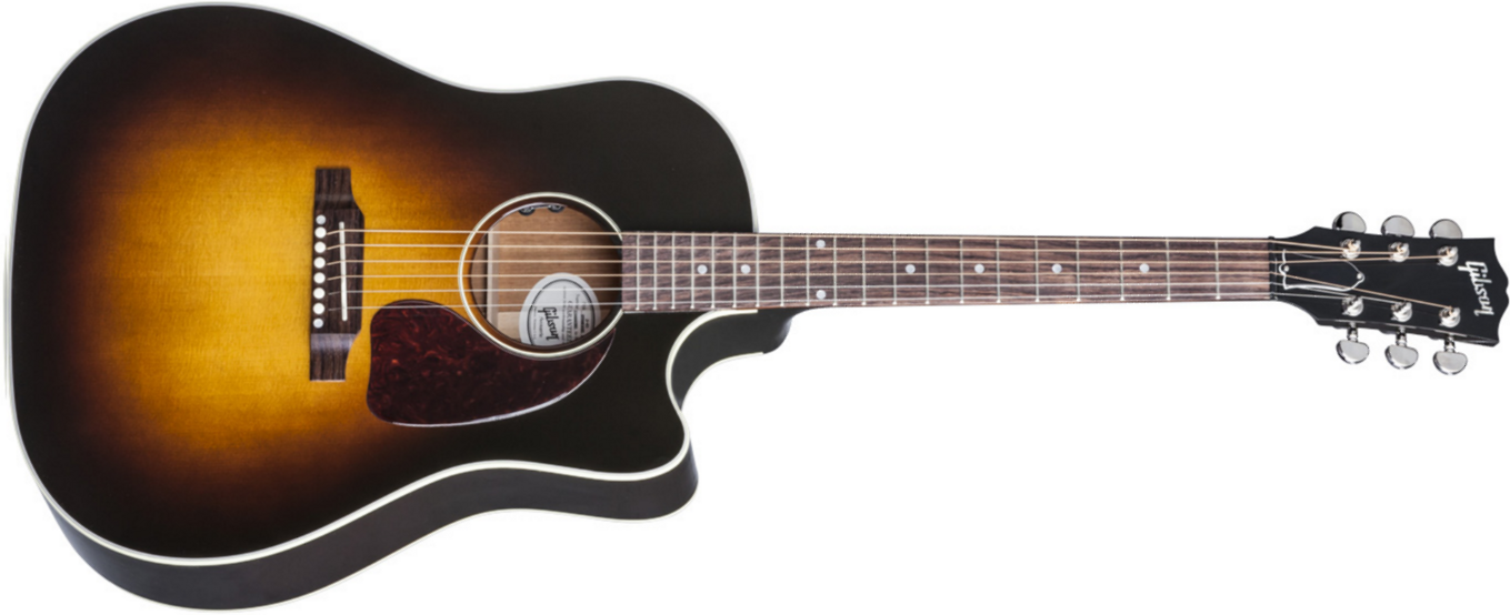 Gibson J-45 Cutaway 2019 Dreadnought Cw Epicea Acajou Rw - Vintage Sunburst - Guitarra acústica & electro - Main picture