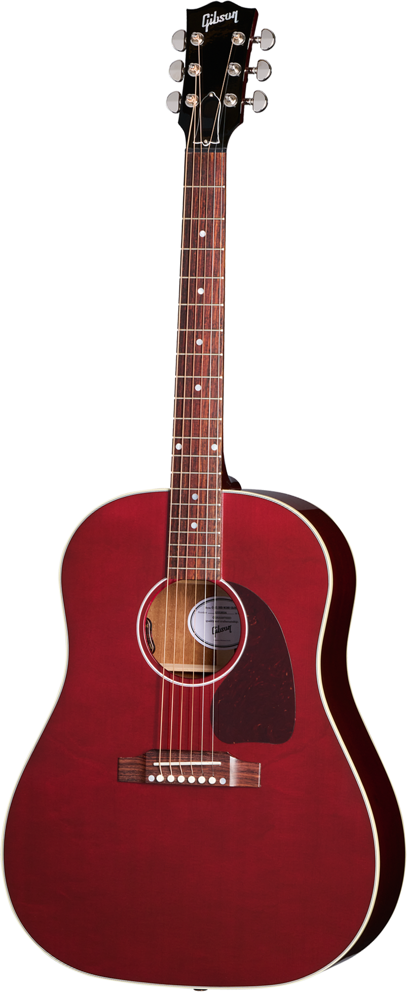 Gibson J45 Standard Modern Dreadnought Epicea Acajou Rw - Wine Red - Guitarra folk - Main picture
