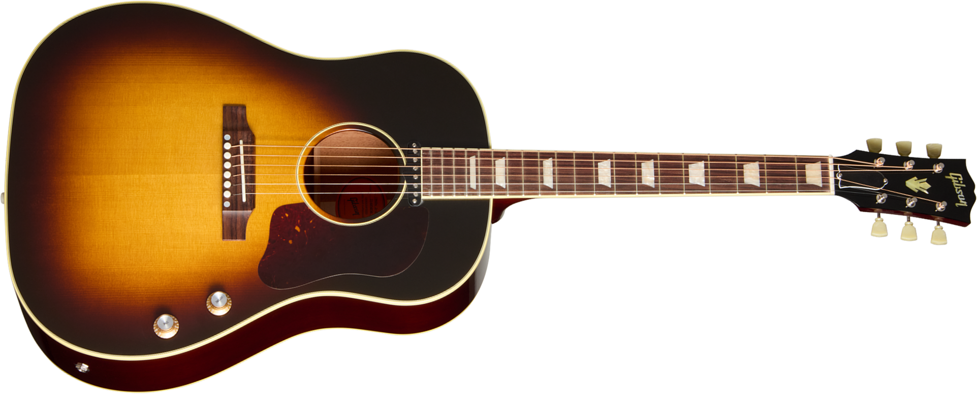 Gibson J160e Original Dreadnought Epicea Palissandre Rw - Vintage Sunburst - Guitarra folk - Main picture