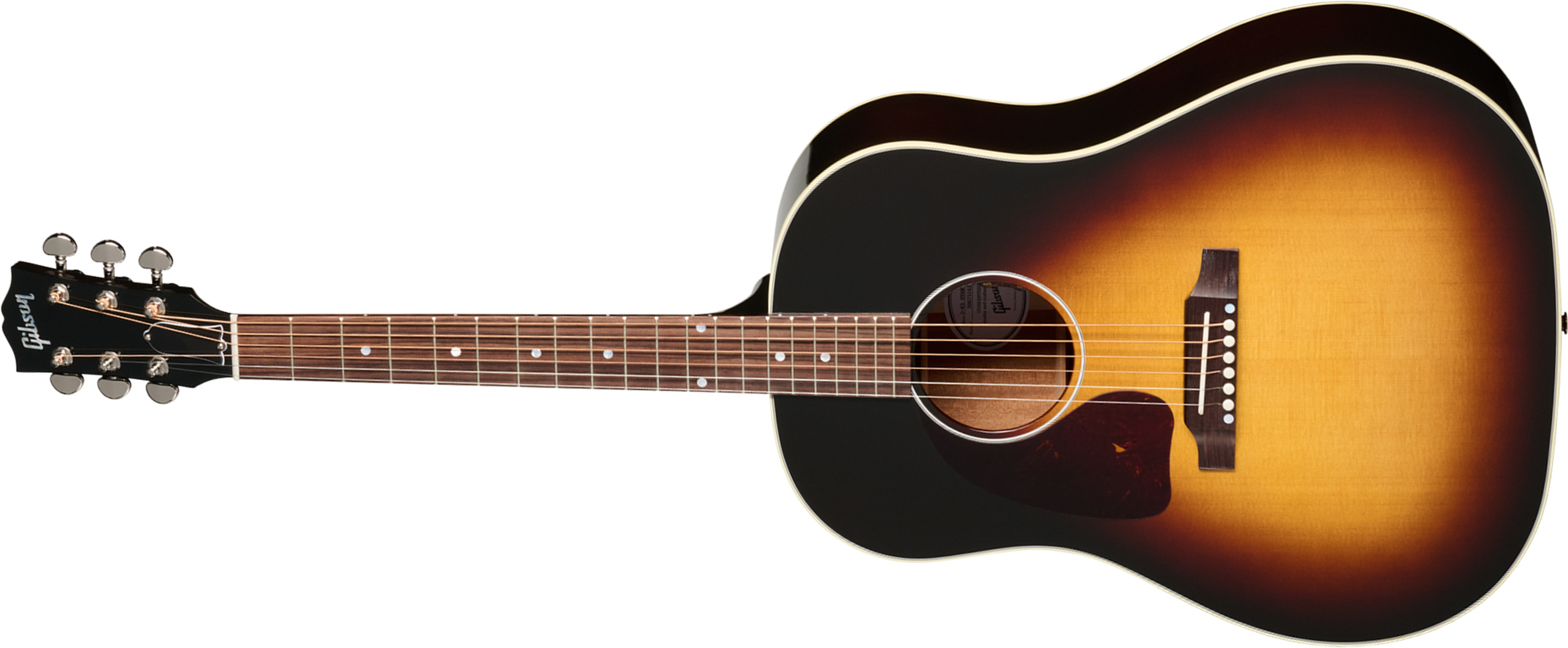 Gibson J45 Standard Lh (baggs Hifi Dna) Dreadnought Gaucher Epicea Acajou Rw - Vintage Sunburst - Guitarra folk - Main picture