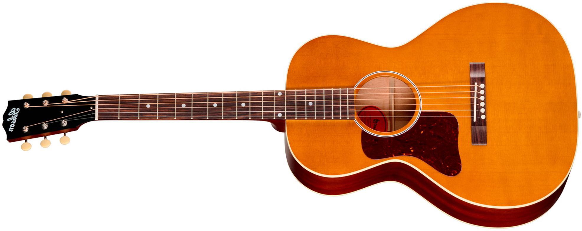 Gibson L00 Century 12-fret Lh Parlor Shsc Gaucher Epicea Acajou Rw - Vintage Amber Satin - Guitarra folk - Main picture