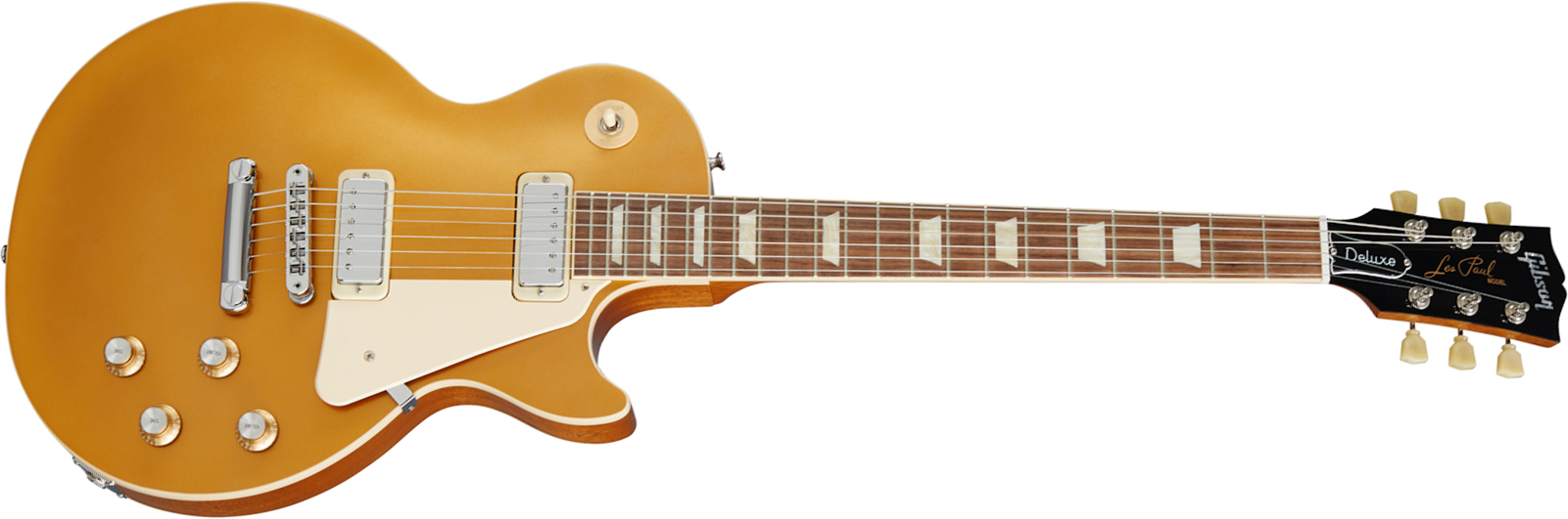 Gibson Les Paul Deluxe 70s Original 2mh Ht Rw - Gold Top - Guitarra eléctrica de corte único. - Main picture