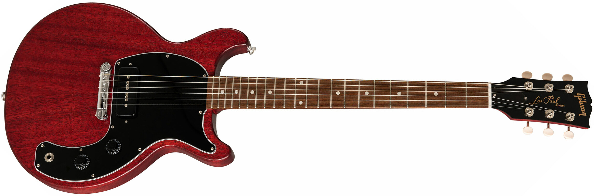 Gibson Les Paul Junior Tribute 2019 P90 Ht Rw - Worn Cherry - Guitarra eléctrica de corte único. - Main picture