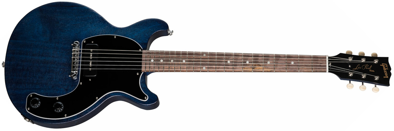 Gibson Les Paul Junior Tribute Dc Modern P90 - Blue Stain - Guitarra eléctrica de doble corte - Main picture