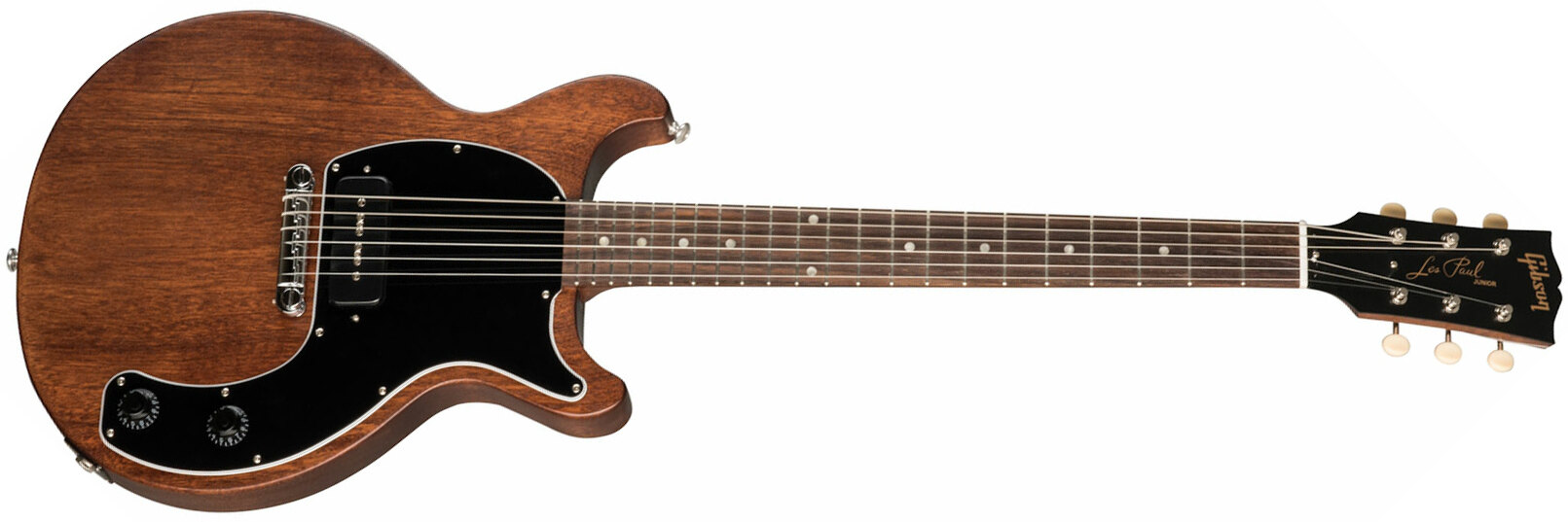 Gibson Les Paul Junior Tribute Dc Modern P90 - Worn Brown - Guitarra eléctrica de doble corte - Main picture