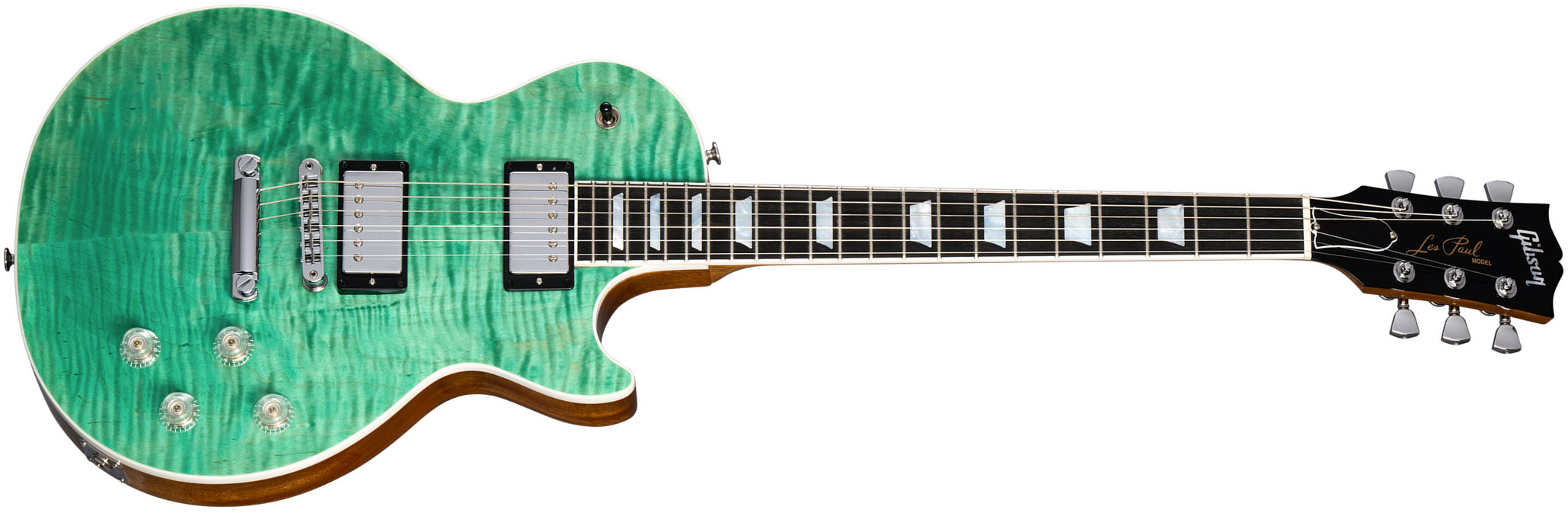 Gibson Les Paul Modern Figured 2h Ht Rw - Seafoam Green - Guitarra eléctrica de corte único. - Main picture