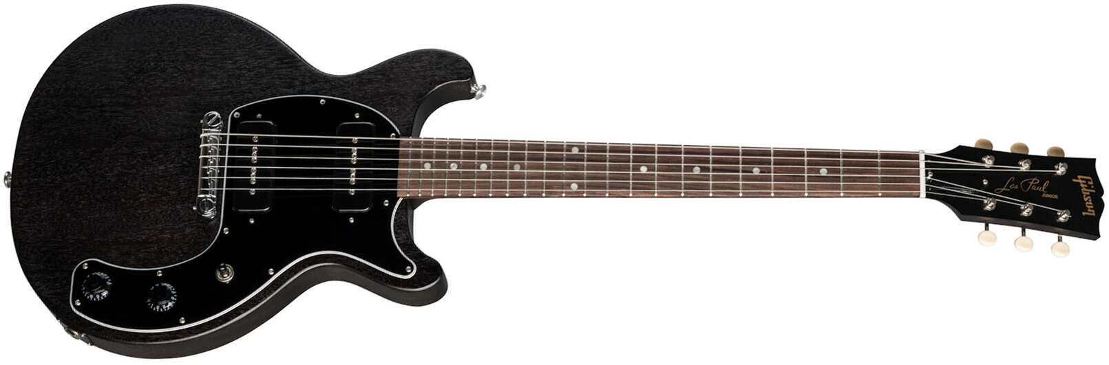 Gibson Les Paul Special Tribute Dc Modern P90 - Worn Ebony - Guitarra eléctrica de doble corte - Main picture