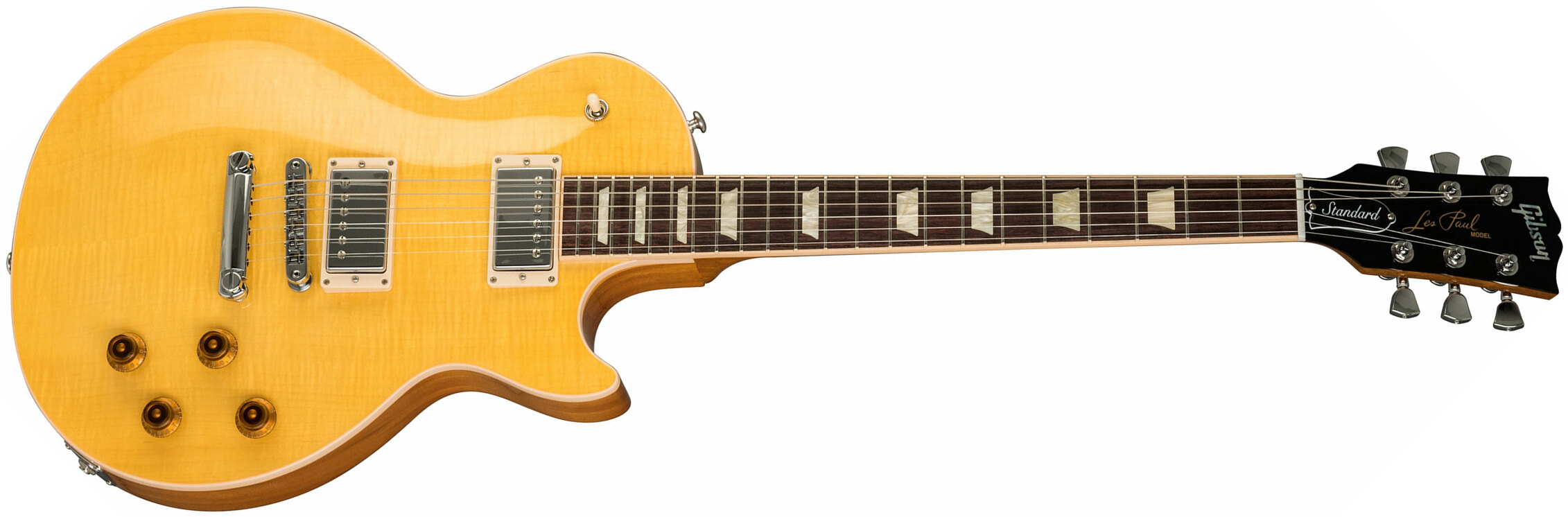 Gibson Les Paul Standard 2h Ht Rw - Trans Amber - Guitarra eléctrica de corte único. - Main picture
