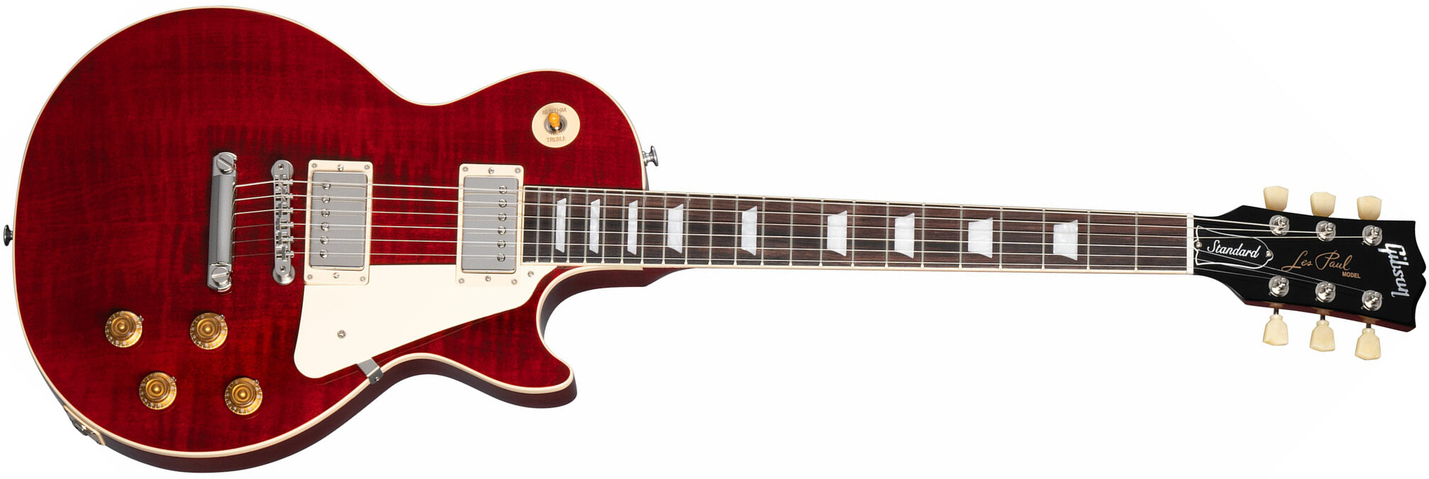 Gibson Les Paul Standard 50s Figured Original 2h Ht Rw - 60s Cherry - Guitarra eléctrica de corte único. - Main picture