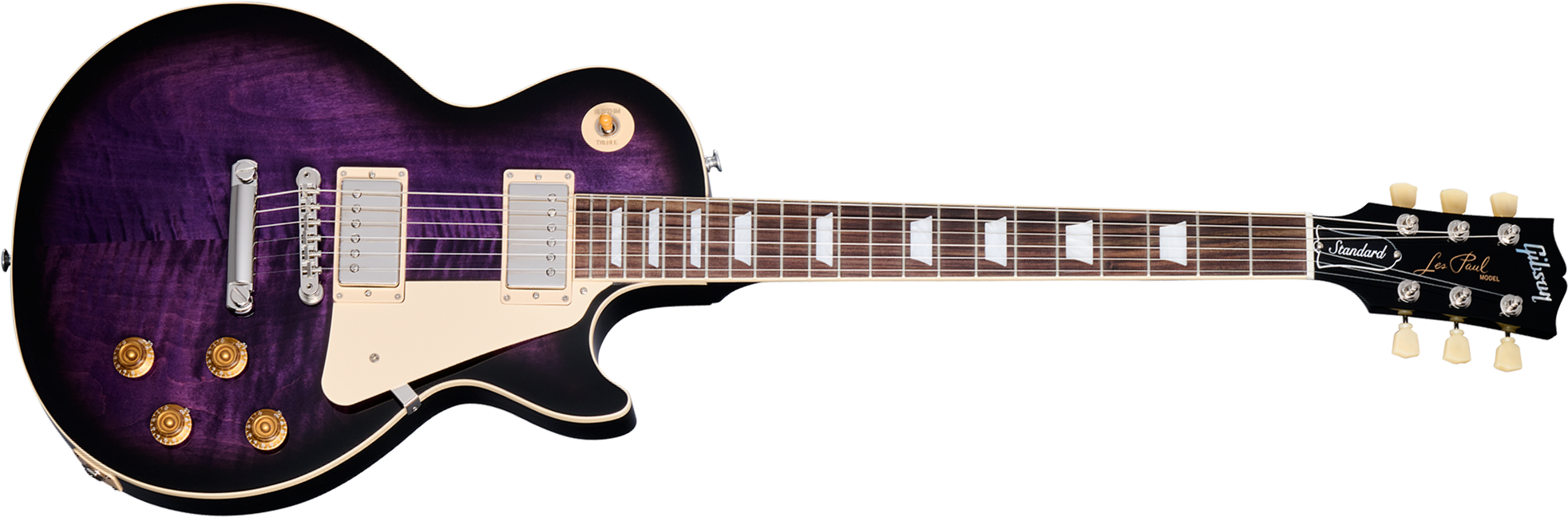 Gibson Les Paul Standard 50s Figured Top Original Usa 2h Ht Rw - Dark Purple Burst - Guitarra eléctrica de corte único. - Main picture