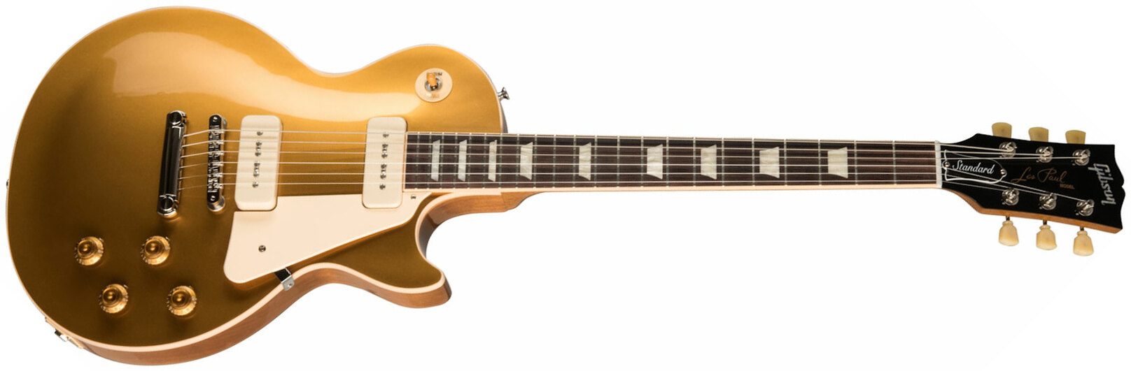 Gibson Les Paul Standard 50s P90 Original 2p90 Ht Rw - Gold Top - Guitarra eléctrica de corte único. - Main picture