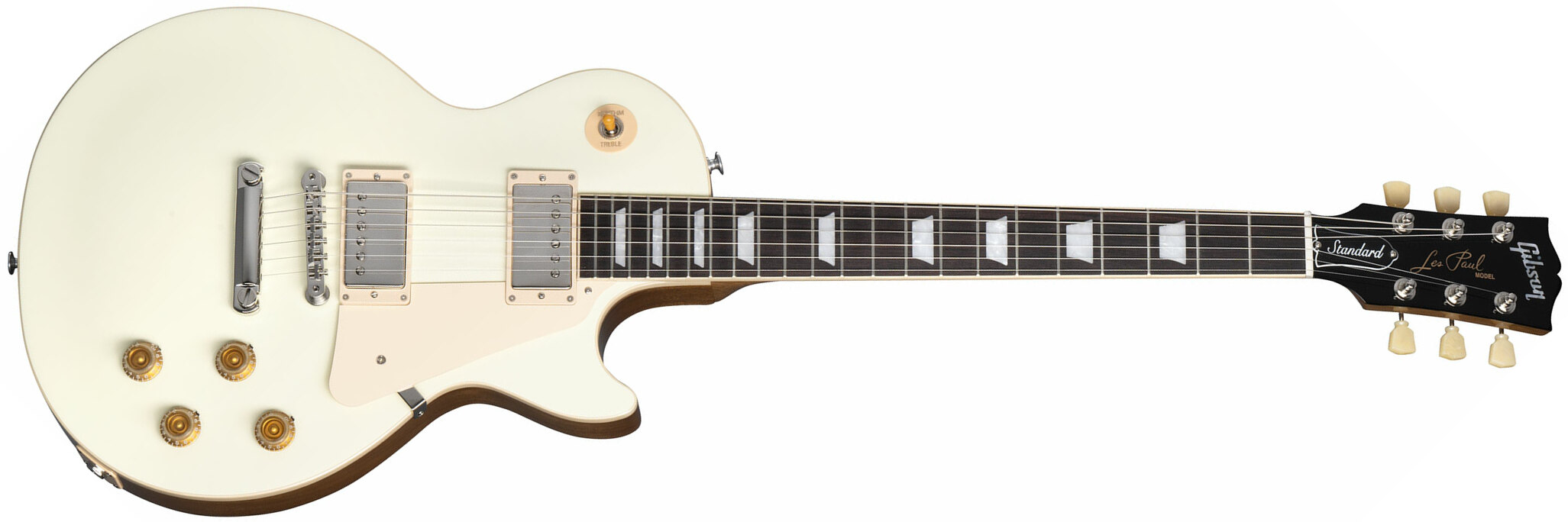 Gibson Les Paul Standard 50s Plain Top 2h Ht Rw - Classic White - Guitarra eléctrica de corte único. - Main picture