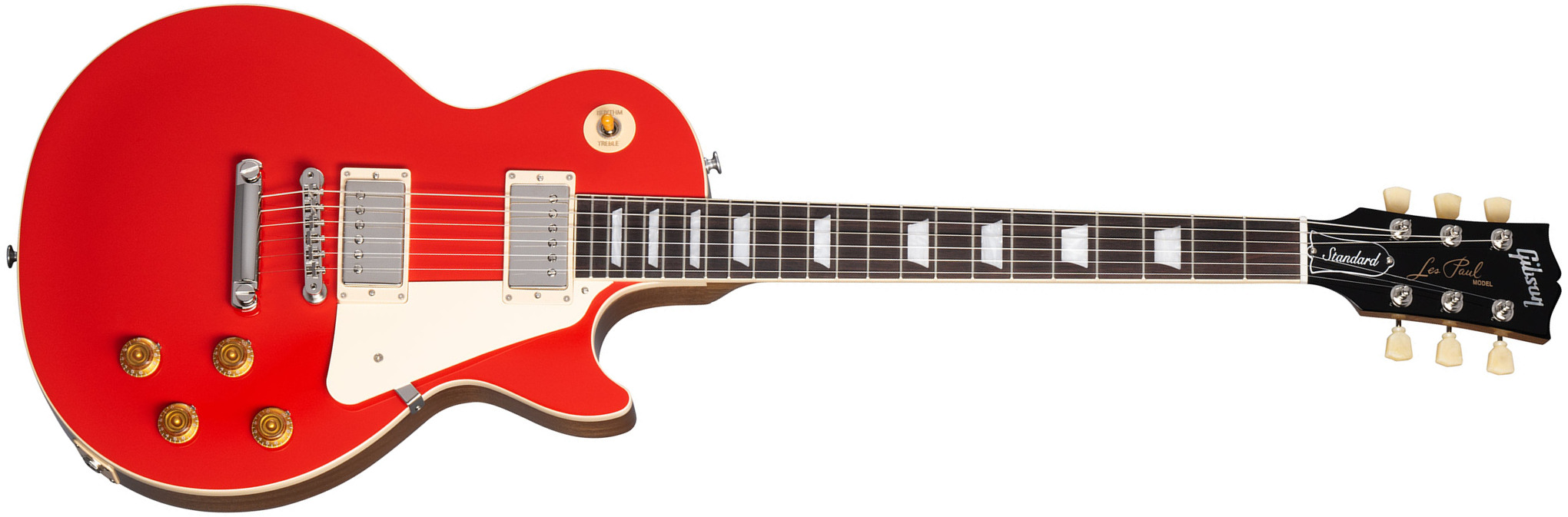 Gibson Les Paul Standard 50s Plain Top Custom Color 2h Ht Rw - Cardinal Red - Guitarra eléctrica de corte único. - Main picture