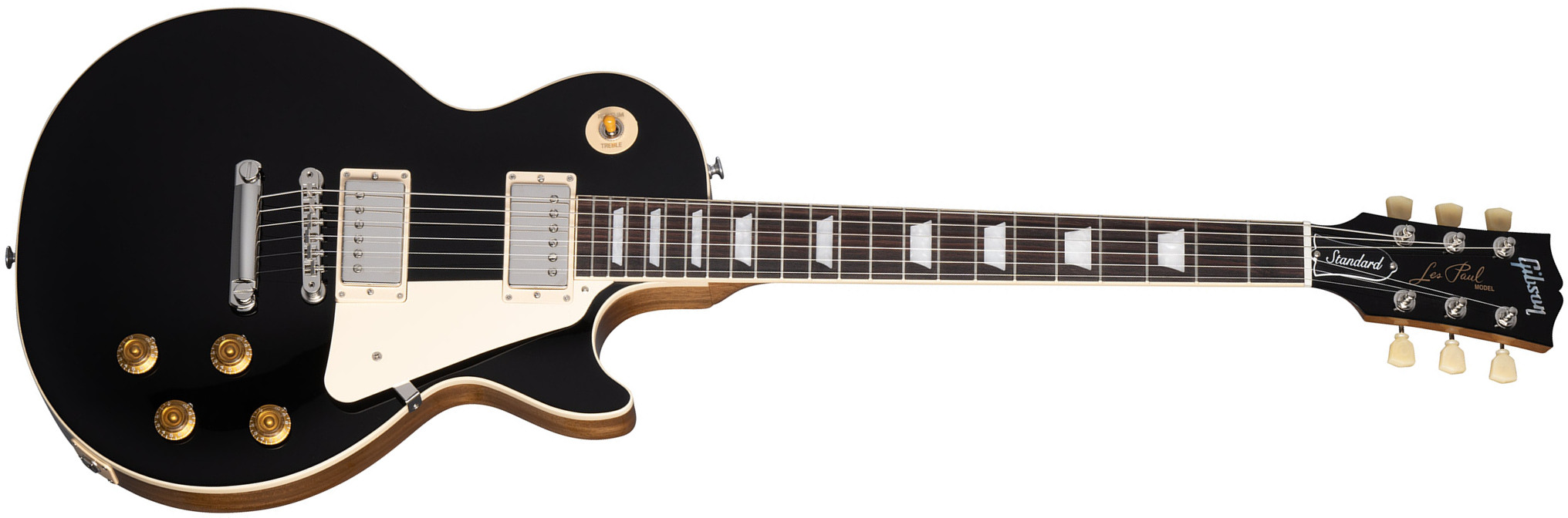 Gibson Les Paul Standard 50s Plain Top Custom Color 2h Ht Rw - Ebony - Guitarra eléctrica de corte único. - Main picture