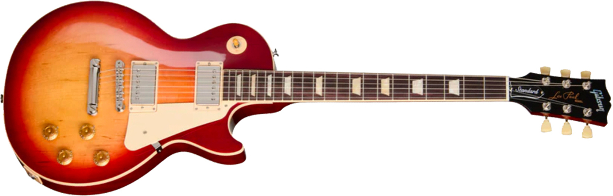 Gibson Les Paul Standard 50s Plain Top Original Usa 2h Ht Rw - Dark Cherry Sunburst - Guitarra eléctrica de corte único. - Main picture