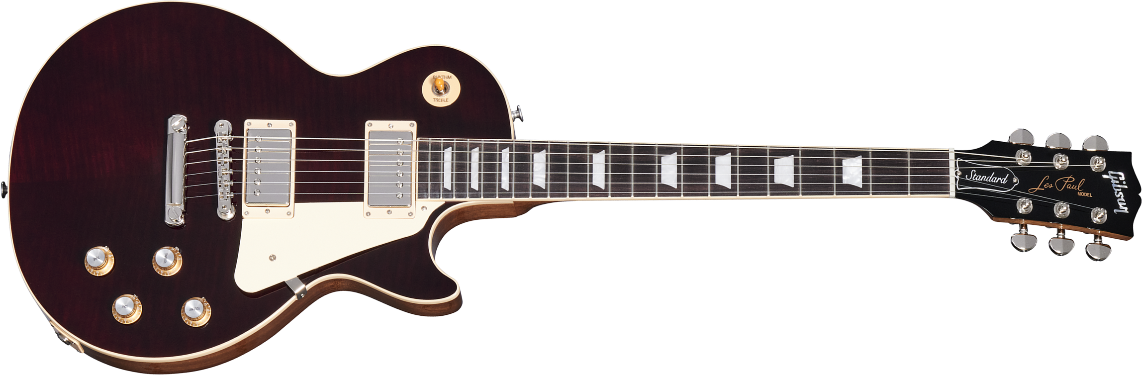 Gibson Les Paul Standard 60s Figured Original 2h Ht Rw - Translucent Oxblood - Guitarra eléctrica de corte único. - Main picture